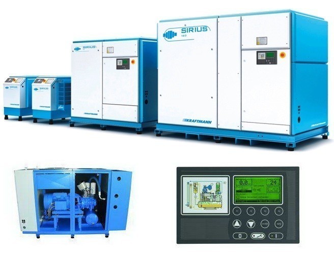 Винтовые компрессоры KRAFTMANN SIRIUS с прямым приводом Винтовые компрессоры KRAFTMANN SIRIUS с прямым приводом