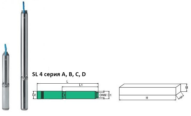 Погружные насосы серии SL4 Погружные насосы серии SL4