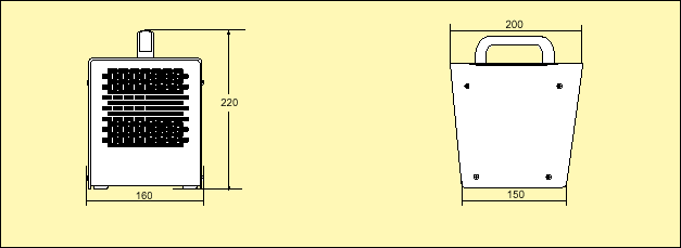 Тепловой вентилятор с керамическим нагревательным элементом K21