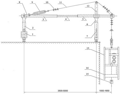 Схема подъемника Nordberg-630 (вид сбоку)